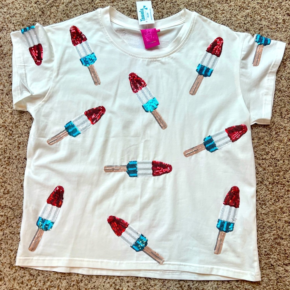 NWT size xs Bomb pop tee-4th of July